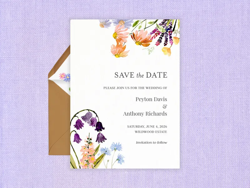 Bright Blooms - Save the Date premium template design