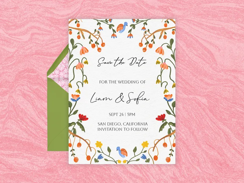 Bright Little Blooms - birthday_save_the_date - Invitation