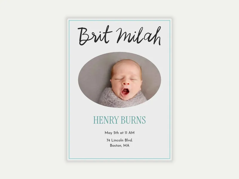 Brit Milah (Photo) - baby_naming_bris - Invitation