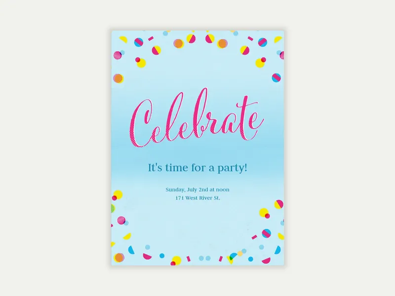 Celebration Dots - family_gathering - Invitation