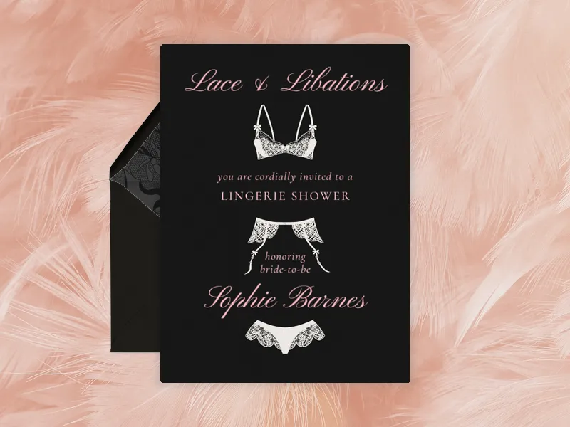 Lace Libations Invitation premium template design