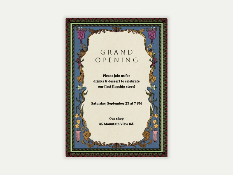 Les Fleurs en Bleu - meetings - Invitation