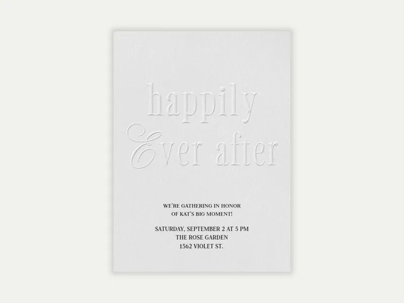 Beautifully Embossed - bridal_shower - Invitation