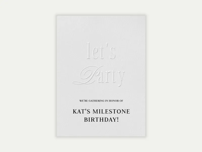 Beautifully Embossed - family_gathering - Invitation