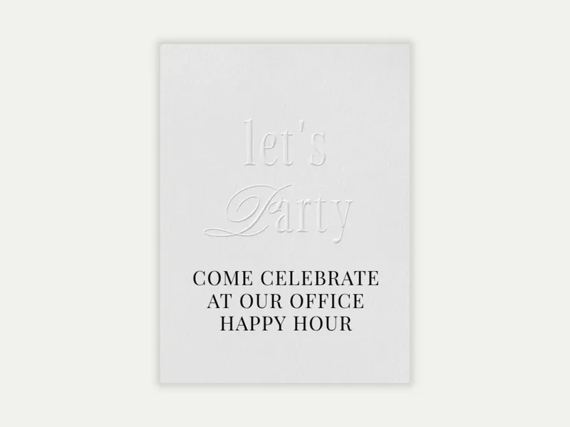 Beautifully Embossed - networking - Invitation