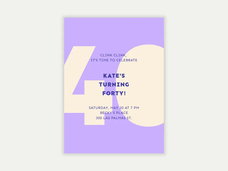 Bold & Bright Birthday Invitation free template design