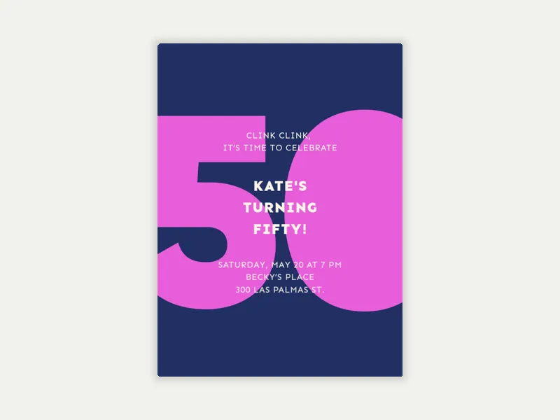 Bold & Bright Birthday Invitation free template design