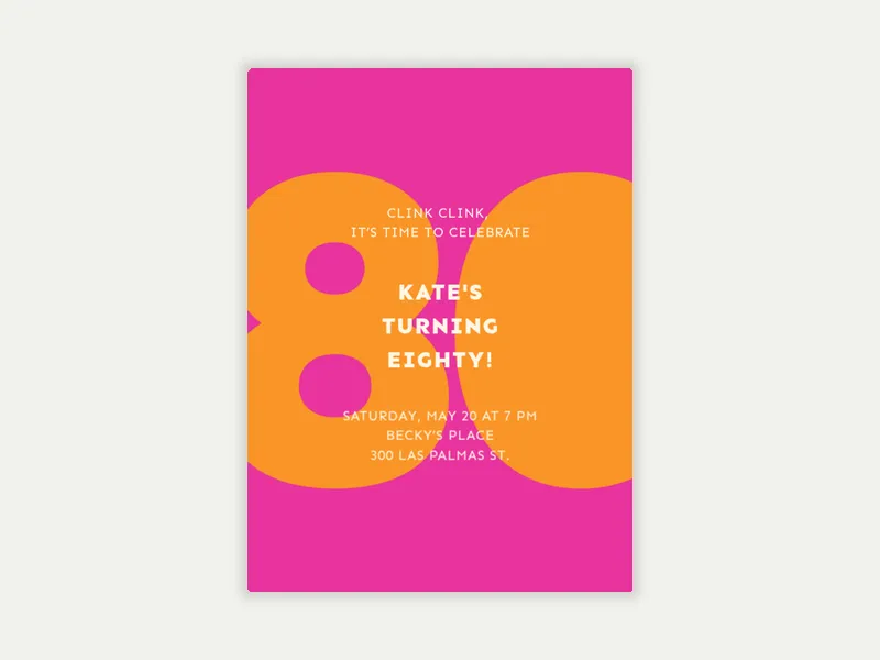 Bold & Bright Birthday Invitation free template design