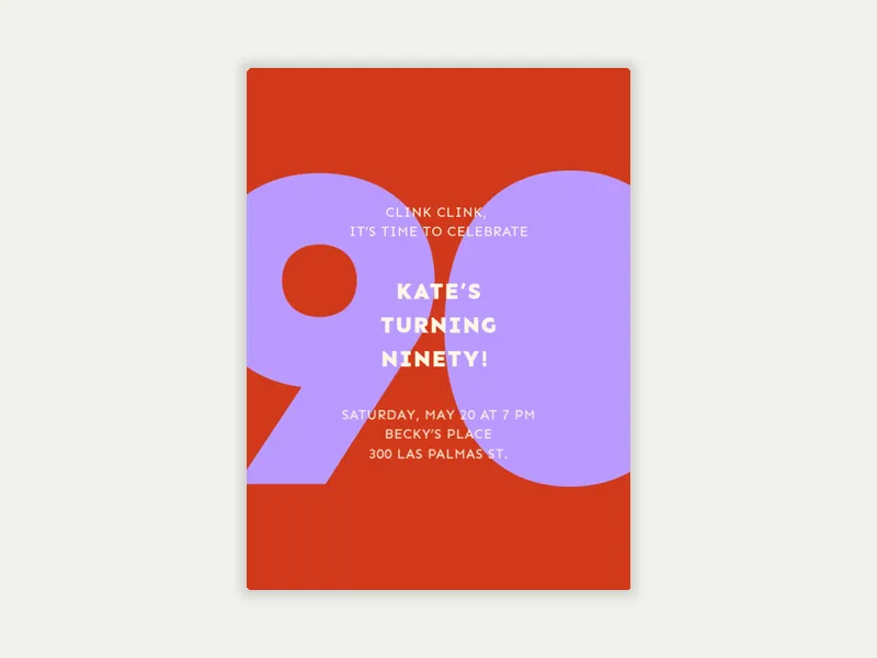 Bold & Bright Birthday Invitation free template design