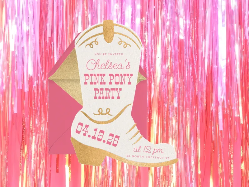 Boots Down Invitation premium template design