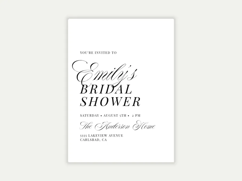 Typography Mix & Match Invitation free template design