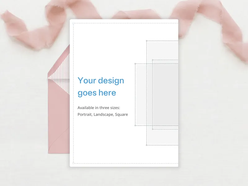 Upload Your Own Design (Linen Ribbon) - babyandkids_dyo_uyo - Invitation