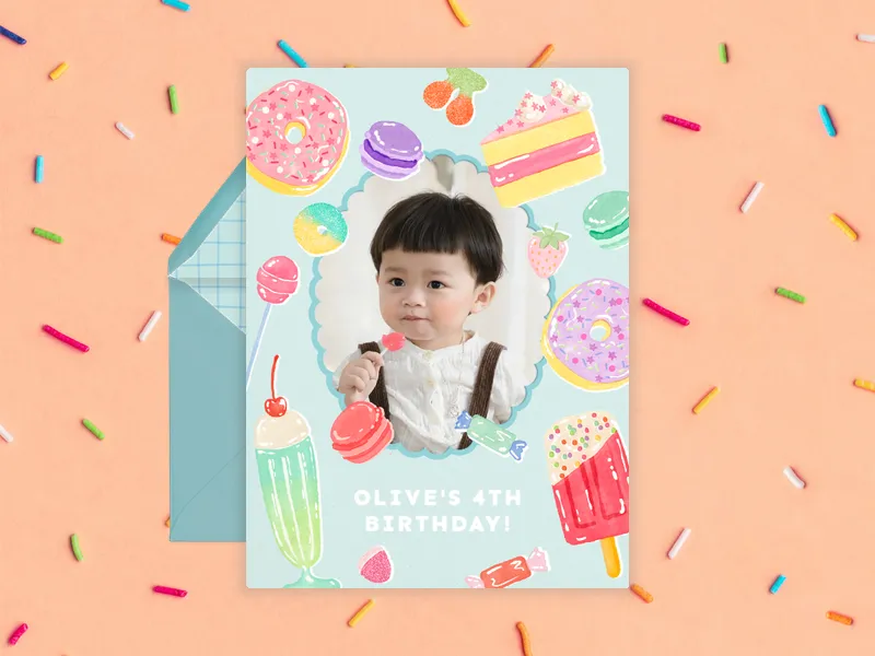 Sweetest of Them All (Photo) Invitation premium template design