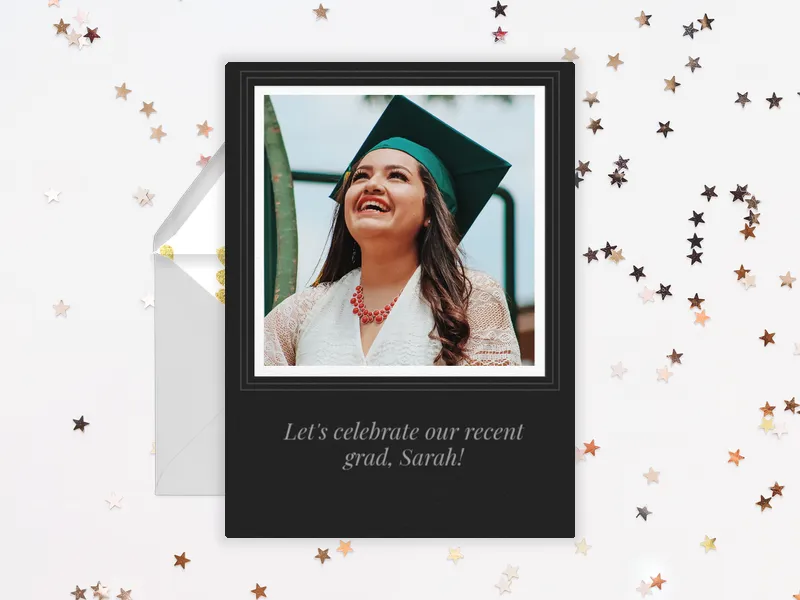 Basic Black (Photo) Invitation premium template design