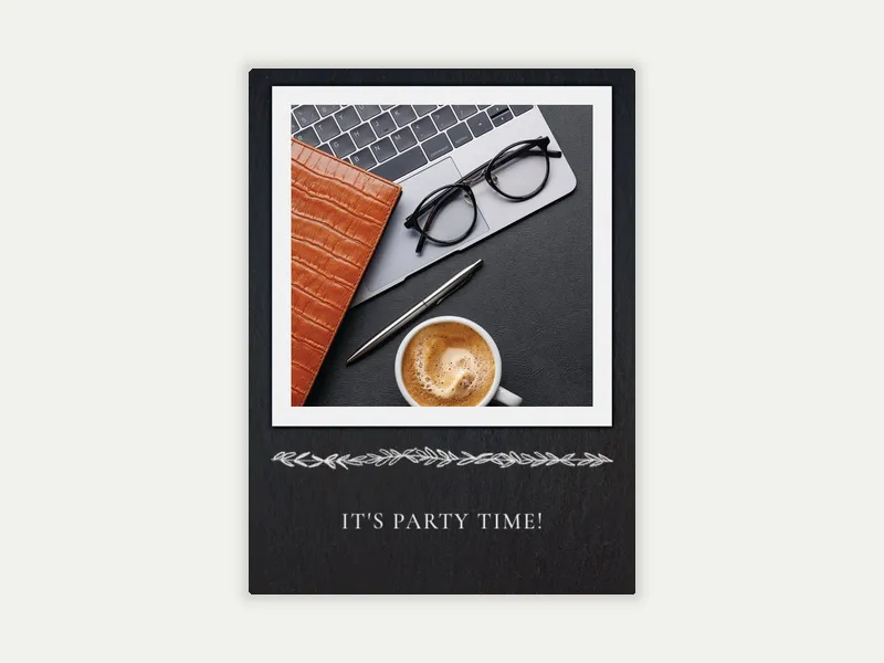 Styled Slate (Photo) Invitation free template design