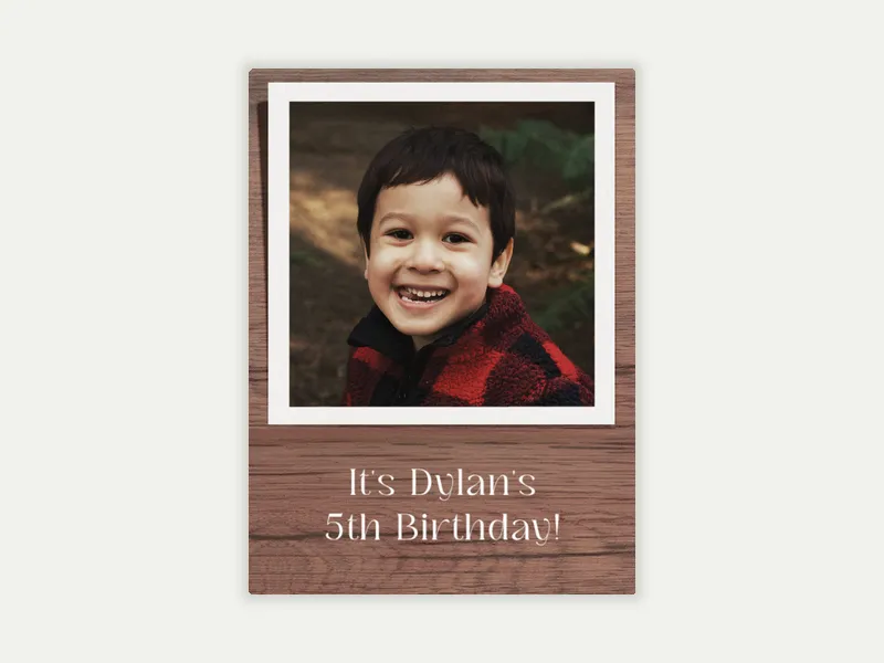 Styled Woodblock (Photo) Invitation free template design