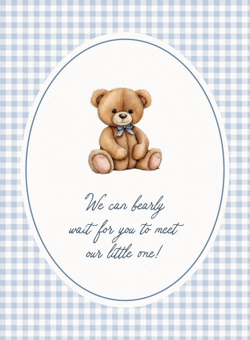 Blue Teddy Bear Jamboree - announcement_cards - Card