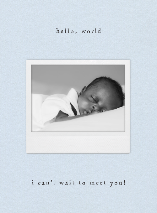 Blue Snapshot Memories (Photo) - announcement_cards - Card