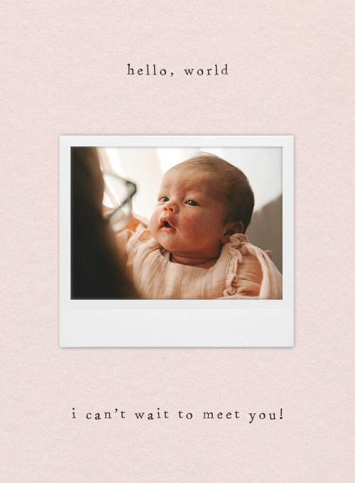 Pink Snapshot Memories (Photo) - announcement_cards - Card