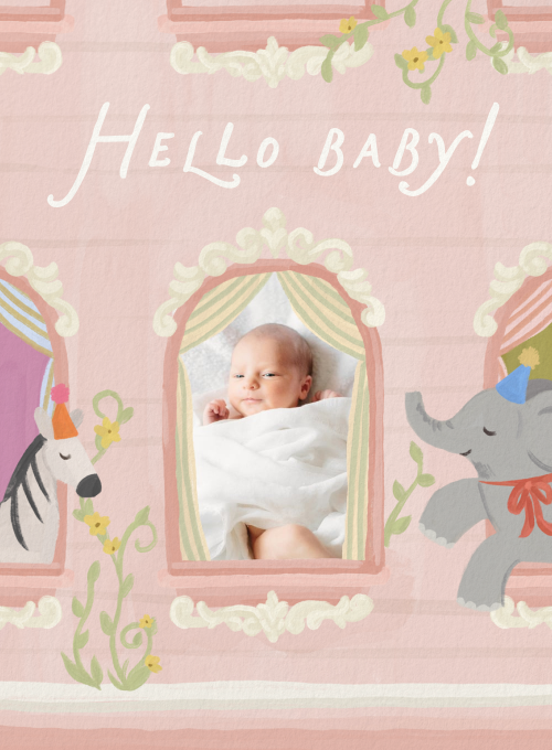 Pink Carnival Window (Photo) - announcement_cards - Card