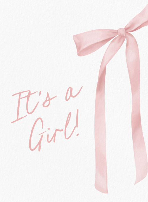 Pink Ribbon Soirée - birth_announcements - Card