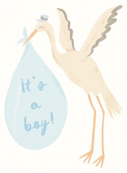 Blue Delivery En Route - announcement_cards - Card