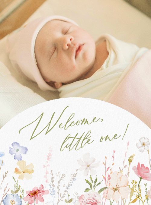 Sweet Blossoms (Photo) - birth_announcements - Card