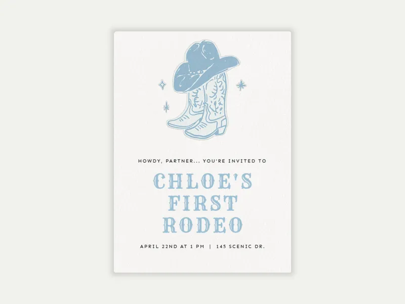 Howdy Partner Invitation free template design