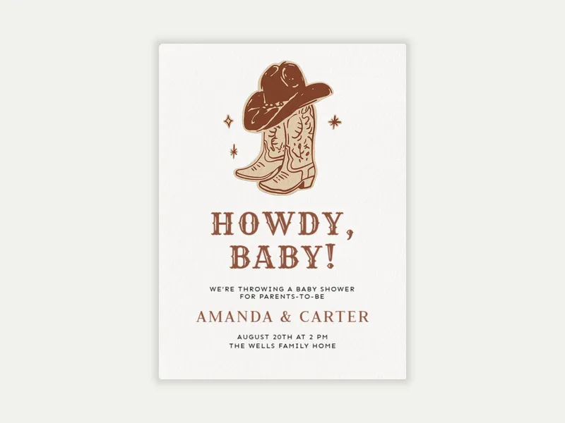 Howdy Partner Invitation free template design