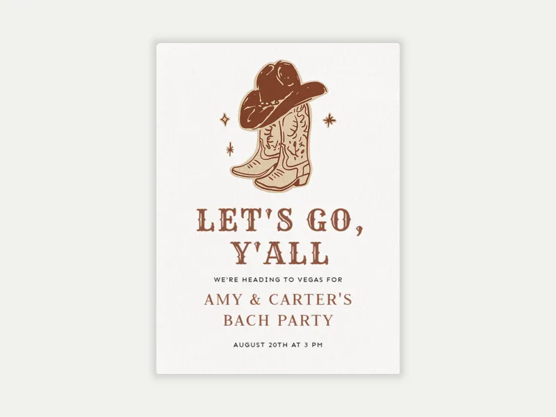 Howdy Partner Invitation free template design