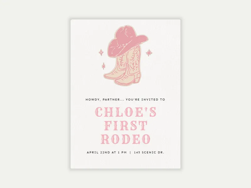 Howdy Partner Invitation free template design