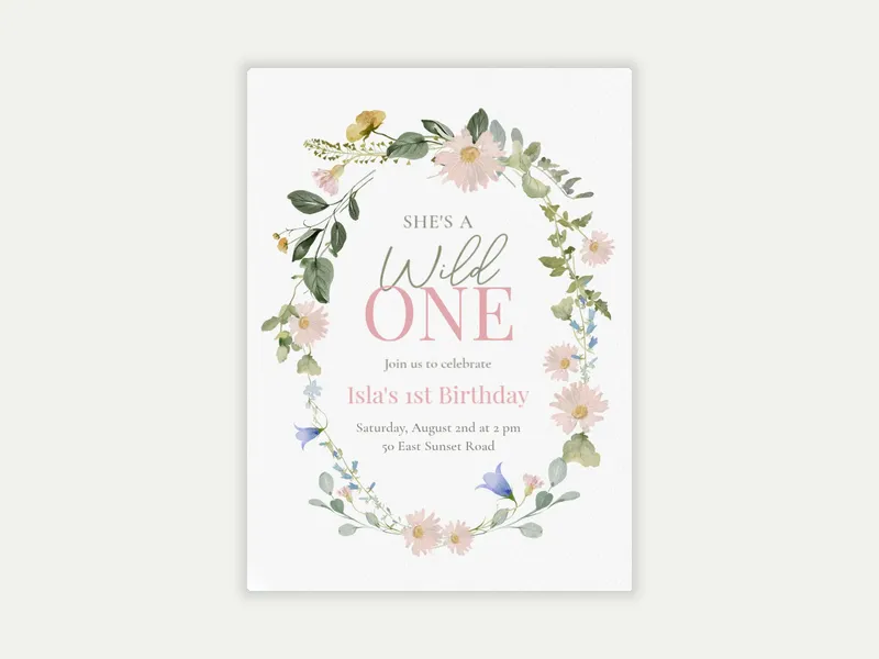Wildflowers in Bloom - birthday_foradults - Invitation