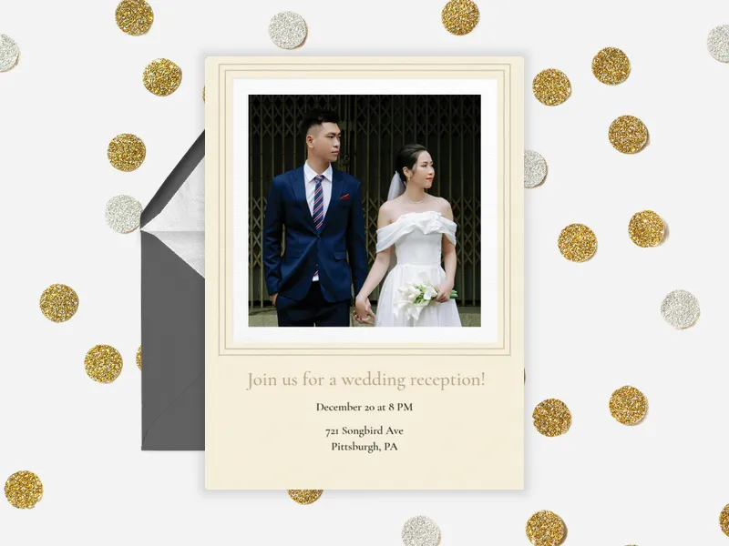Basic Ivory (Photo) Invitation premium template design