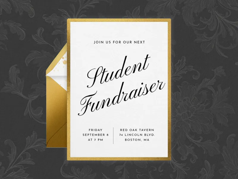 Golden Opportunity Invitation premium template design