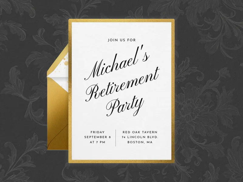 Golden Opportunity - retirement_farewell - Invitation