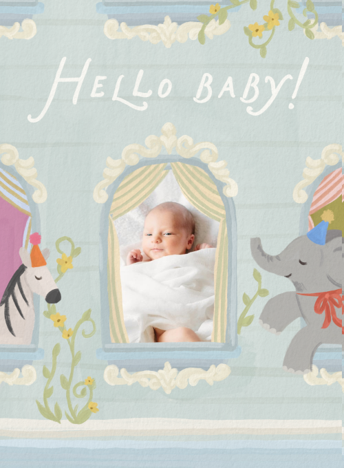 Blue Carnival Window (Photo) - announcement_cards - Card