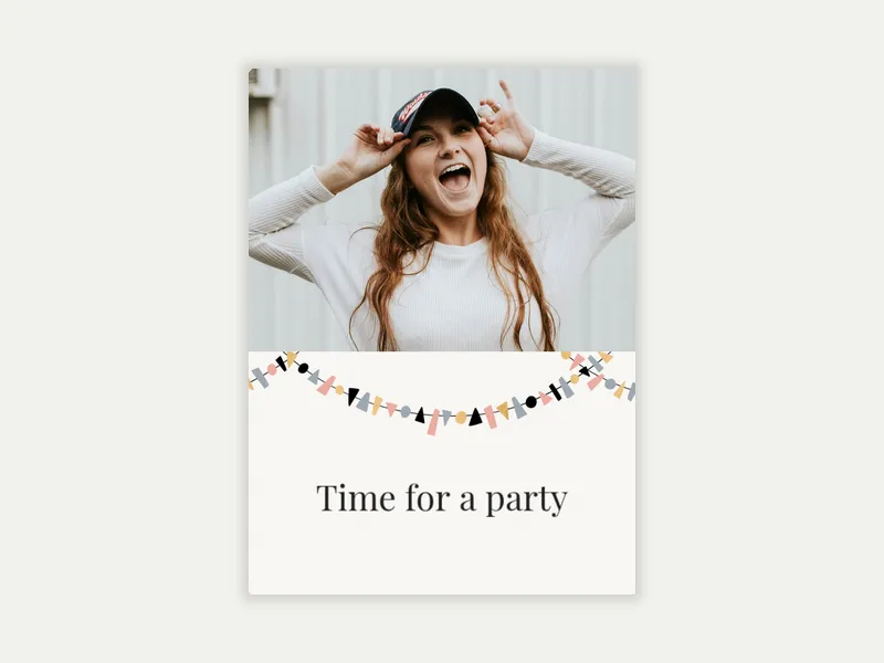 Confetti Bunting (Photo) - 18th_birthday - Invitation