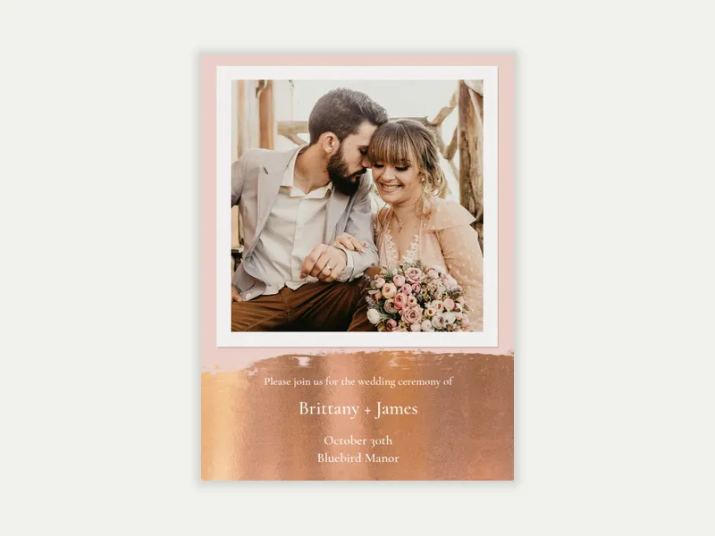 Festive Brush Stroke (Photo) - wedding_dyo_uyo - Invitation