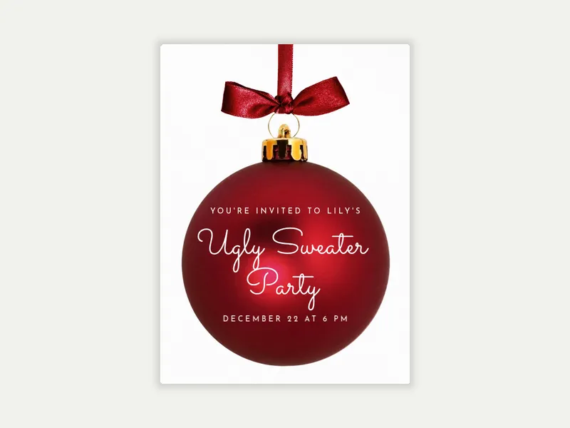 Dangling Ornament - featured - Invitation