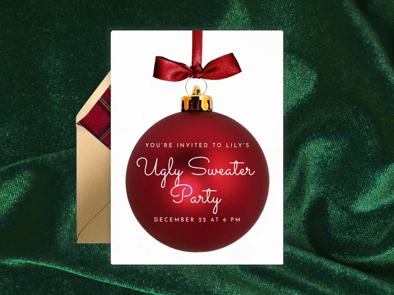 Dangling Ornament - featured - Invitation
