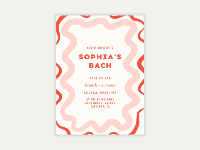 Groovy Waves - wedding - Invitation