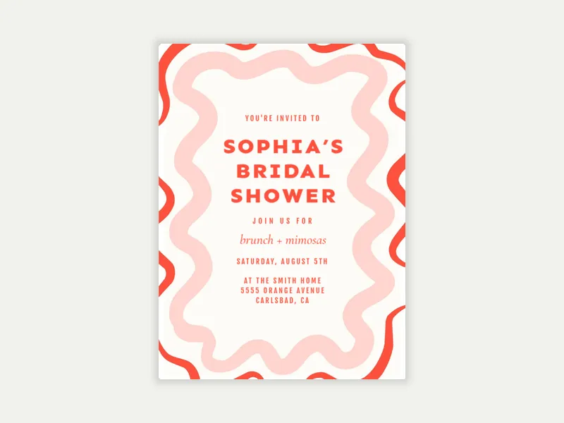 Groovy Waves Invitation free template design