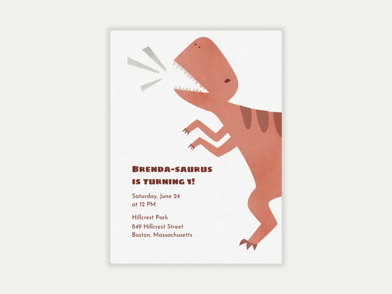 Dinosaur Pastels Invitation free template design