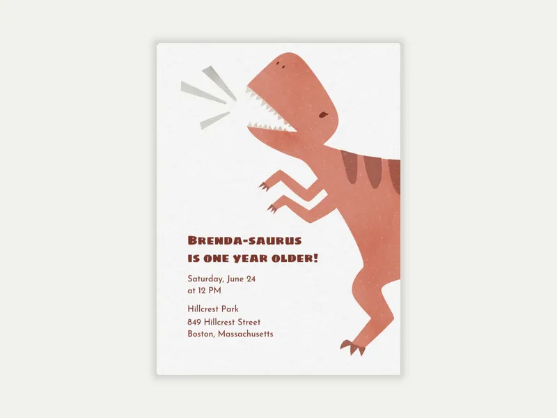 Dinosaur Pastels Invitation free template design