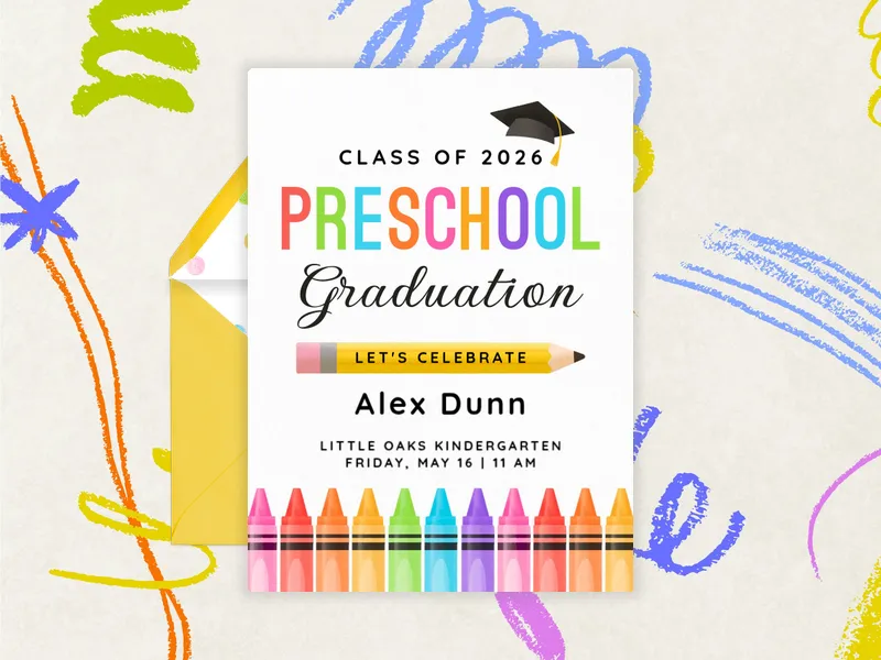 School Certificate Invitation premium template design