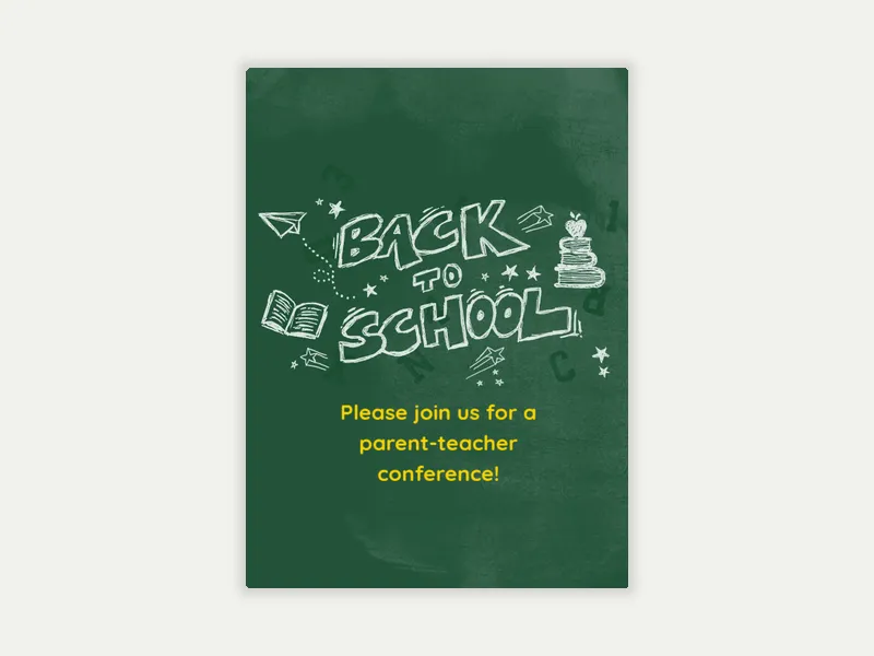 School Sketches Invitation free template design
