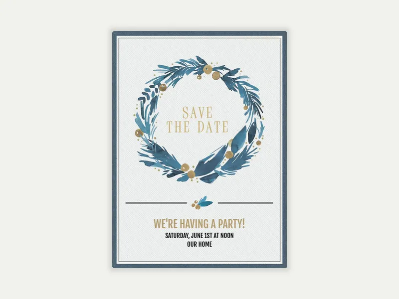 Festive Wreath - (Save the Date) free template design