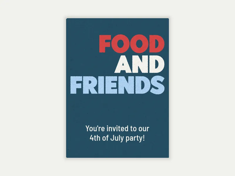 Food & Friends Invitation free template design