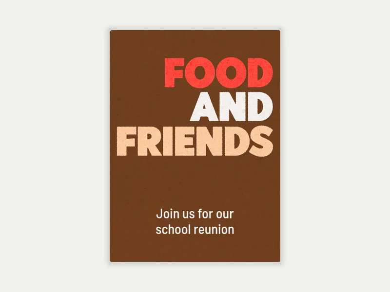 Food & Friends Invitation free template design