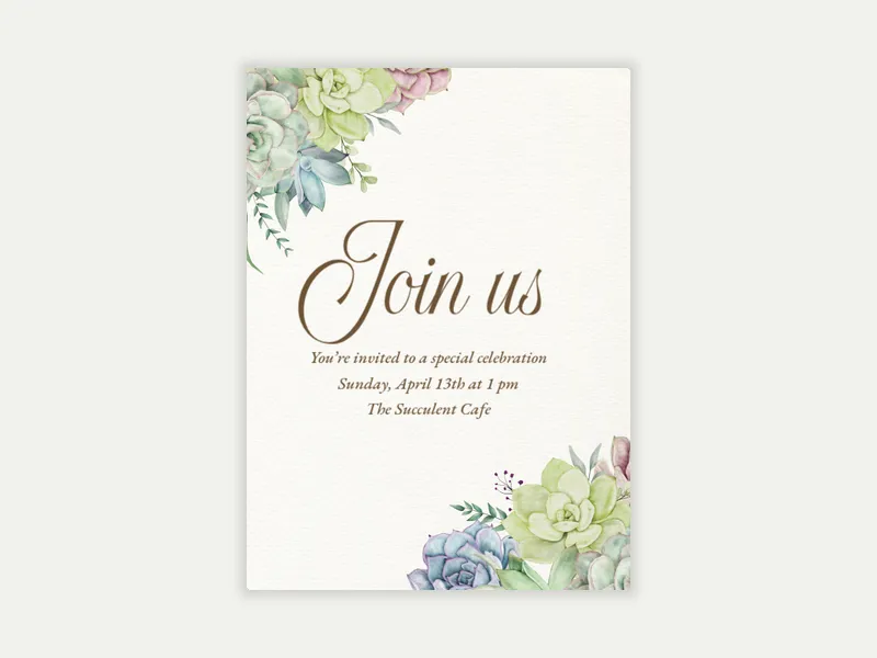 Succulent Box - open_house - Invitation